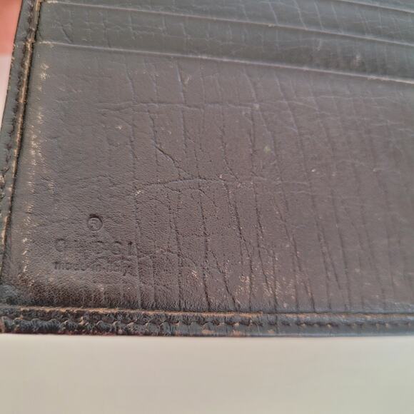 GUCCI GG Vintage Jackie Canvas Leather Wallet Monogram Bifold Medium Brown Logo - Picture 4 of 13